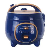 110V-220V Household Kitchen Electric Cooking machine Mini 1.8L Rice Cooker for Boiling Water, Rice, and Soup EU mėlyna