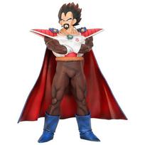 29.5cm Dragon Ball King Vegeta Anime Figure Vegeta Cloak Stand Action Figures Model Toys Doll Collection Room Decoration Gifts NO Box brown