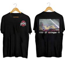 SALE!!! Brutus Ohio Snow Fan Football 2-sides reprint T-Shirt, Football Fan Tee Unisex T-Shirt XXXXL gray
