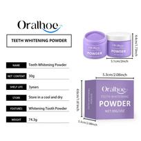 Purple Teeth Cleaning Powder, Fine Texture & Mild Formula, Gentle Teeth Stain & Odor Removal, Daily Oral Care 30g gray
