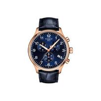 TISSOT Quartz Movement 100m Water Resistance Men's Watches Watch 45mm Blue Dial T116.617.36.042.00 Blue Regular Watch Box black