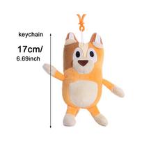 Genuine  Bluey Dog Bingo Family Plush Plaything Animation Dog Plush Stuffed Animals Dolls Birthday Gifts Family Blue-Y Bingo beige