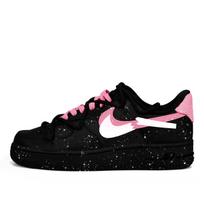 Nike Air Force 1 Starry Sea Abrasion Resistant Slip Resistant Low top Skateboard Shoes Unisex Black Pink CW2288001(Team1039-) 36.5 black