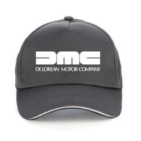 Brand Delorean Motor Company Baseball Cap Back To The Future Film Caps Fashion Unisex Adjustable 100%Cotton Snapback Dad Hat gray