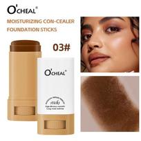 OCHEAL Hydrating Korean European Concealer Foundation Stick - Brightens, Evens Skin Tone, Light, Long-Lasting, Translucent Cream. brown