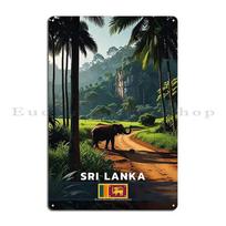 Šri Lanka Kelionės Metalo Ženklas Dekoracija Spaudinys Tapyba Kino Sieninė Tapyba Skardos Ženklas Plakatas 20x30cm（7.8x11.8inch） gray