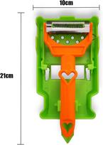 Peeler Multi Peeler Kit Fruit Vegetable Chopper Kitchen Julienne Strips for Potato Orange Lemon Kitchen Tools žalia/oranžinė