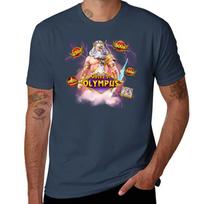 Casino slot machine Gates of Olympus TShirt Gym Wear Breathable Short Sleeve Tee S brown