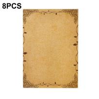 8 vnt. Antikinių spalvų spausdintas pašto popierius Kraft rašymo raštinės reikmenys Popierius rašymui 1 beige