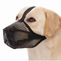 Dog Muzzle Mesh Soft Air Mouth Cover Muzzle For Small Medium Large Dogs Allow Drinking No Biting Chewing For Dogs (grey,M) pilka
