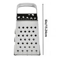 Manual Multifunctional 4-Side Vegetable Grater Chopper Stainless Steel Slicer for Home Kitchen Cheese Vegetable Shredding A113 gray