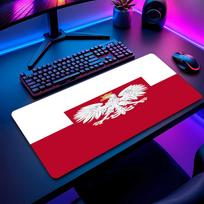 Poland Print Mouse Pad Non?Slip Rubber Desk Mat Waterproof Gaming Mousepad For Laptop Office Desktop 30cmx60cm（11.8x23.6inch）