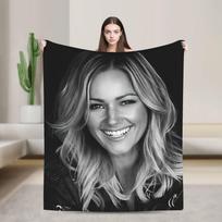 Helene Fischer Stadiono Turo Gyvo Koncerto Antklodės Pliušiniai Lovos Patalynės Užtiesalai Vaikams Sofai Lovai Flanelinė Antklodė Lovos Užvalkalas 75x100cm (30x40inch) black