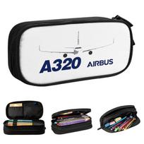 Airbus A320 pieštukinės Aviacija Lėktuvas Oro uosto pieštukinė Rašiklis Studentui Didelės talpos krepšiai Studentų Mokyklos Dovana Raštinės reikmenys 21x10.5x5cm white