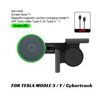 Car Phone Mount Holder 15W and 25W Qi2.2 Magnetic Wireless Charger Compatible with MagSafe for Tesla Model Y 3 JUNIPER 2026 žalia