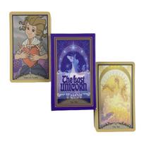 Last Unicorns Tarot Cards Divination Deck English Versions Edition Oracle Board Playing Table Game for Party blue