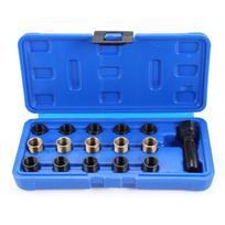 M14 x 1.25mm žvakės sriegio taisymo įrankių rinkinys, sriegiklis, praplėtimo įrankis, įdėklai, automobilio remontas blue