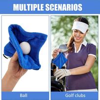 Compact Portable Golf Ball Wipe Cloth - Microfiber Soft Absorption Cleaning Towel  Golf Cleaning Accessory One Size blue