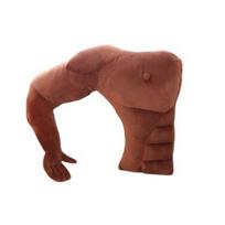 Merginoosios rankos pagalvė, kimštas vyro kūno formos pagalvė, raumeningos krūtinės pagalvė, apkabinimo draugas kaklo ir pečių atramai 45cm Right Hand brown
