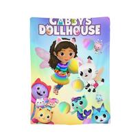 Cartoon Cute Gabby Dollhouse Blankets Fleece Spring/Autumn  Breathable Super Warm Throw Blankets for Sofa Travel Quilt 30x40in blue