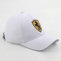 Car Baseball Hat Embroidered Racing Team Outdoor Sport Hat Men Women Sunshade Hat Accessory Sticker For Ferrari 488 Roma F8 SF90 white