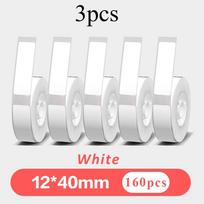 3/6 rolls of white portable label paper, self-adhesive thermal printer stickers, multi-purpose label stickers white