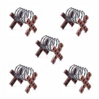 MOC Military Base & City Street Barrier Building Kit - Modular Barbed Wire Fence, Roadblock & Checkpoint Bricks gray