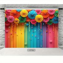1pc, 2D flat, vibrant and lively rainbow celebration backdrop, suitable for birthdays, graduations, and various party events. (w 47.2x31.5inch/120*80cm blue
