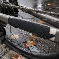 Bike Chainstay Protector Easy to Remove Frame Protection Sticker Silicone Material Chain Guard Down Tube B gray