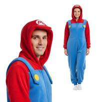 Piżama Onesie Kigurumi Kostium Przebranie Super Mario L: 165 - 175Cm gray