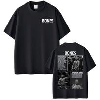 Bones Jon Jones Beast Fan Gifts T-shirts for Men Women Fashion Violence Aesthetics T Shirt Summer Tops Loose 100% Cotton T-shirt L black