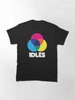 IDLES White Tricolor Classic T-Shirt 5XL viržių pilka spalva