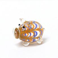 Rankų darbo Murano stiklo paršelio miniatiūrinė figūrėlė Mielas naminio gyvūnėlio amato ornamentas namų stalo dekoravimo aksesuarams Kalėdinė dovana about 2.7cm