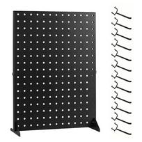 1 rinkinys su 12 kabliukų Papuošalų vitrina Metalinė perforuota plokštė Display lentynos Patvari nagų lenta