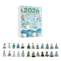 Christmas Sea Glass Advent Calendar Days with 2D Flat Design One Size