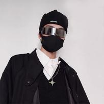 Futuristiniai LED Cyberpunk akiniai: Šviesos nepraleidžiantys mokslinės fantastikos akiniai nuo saulės vakarėliams ir influenceriams raudona