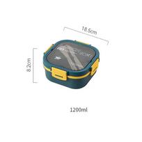 1200ml/1700ml Skyrių Pietų Dėžutė Vaikams Maisto Laikymo Indai Pietų dėžutė Iškylai Salotų dėžutė Mokykliniai Indai Bento Dėžutė