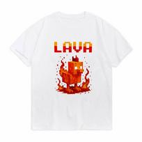 Men Lava Chicken Tshirt Mens Steve Lava Chicken Pattern Tshirt Comfortable Summer Street Wear Casual Wear Printed Tshirt 4XL red