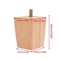 4 Pcs/Set Solid Wood Furniture Feets Sofa Cabinets Beds Leg Square Legs for Settee Table Home Furniture Accessories 60/100/150mm
