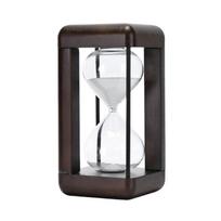 Elegant 30/60Minute Walnut Hourglass Timer Decorative 30/60Minute Sand Timer Decoration for Weddings and Home Interior gray