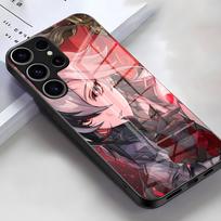 Genshin Impact Phone Case For Samsung S26 S25 Edge Ultra S23 S22 S21 S20 Ultra Plus S24 Fe A54 A53 A25 Glass Cover Samsung S22 Plus gray