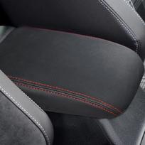 Automobilio porankio dėžutės centrinės konsolės dangtelio porankio uždangalas Interjero mikropluošto odos uždangalas VW Volkswagen Golf 7 MK7 2012 -2019 gray