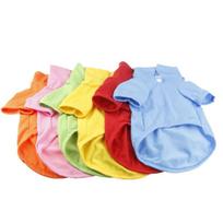 Dog Clothes Summer Spring Autumn Vest T Shirt Polo Pet Clothing for Teddy Puppy Mix Order  Puppy Clothes Pets Dog Clothes (Blue,XS（old）) mėlyna