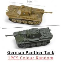 1:144 4D Classic Tank Model of World War II Finished Model Type Tiger / Leopard Sand Table Plastic Tanks Toy black