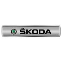 3D Metaliniai Automobilio Logotipo Ženkliukai Lipdukai Aksesuarai Skoda Kodiaq Octavia Enyaq Kamiq Scala Rapid Superb Karoq Vision RS Yeti A7 MK2 kyhj94 sidabras