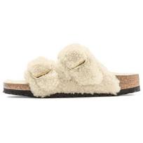 (WMNS) Birkenstock Arizona Big Buckle Shearling Narrow Fit 'Teddy Eggshell' Women's 1023130 EU 35 beige