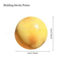Crunchy Squishy Potato Stress Ball Fidget Toy Crispy Potato Squishy Squeeze Ball Fun Squishy Decompression Home Decoration Gift yellow
