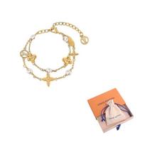 LOUIS VUITTON Bracelets Women's Gold/White M03498 One Size 2 auksas