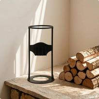 Manual Log Splitter Safe Kindling Splitting Tool Rust-Resistant for Fireplace 27CM Round Base white