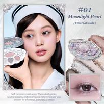 Flower Knows Shell's Jewel Collection 6-Color Eye Shadow Makeup Palette Pressed Glitter Eyeshadow Paletas Flowerknows gray